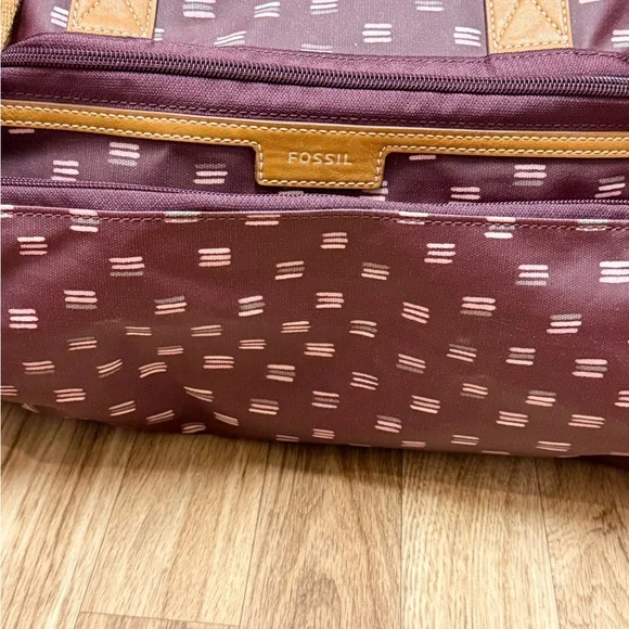 Fossil Eliza Overnight Maroon Duffle Bag - Picture 2 of 6